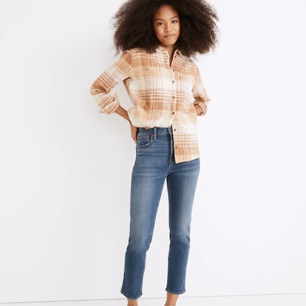 NWOT Madewell Stovepipe Jeans in Dearham Wash